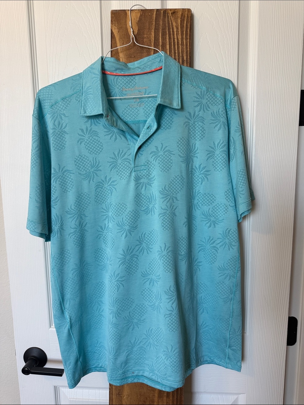 Tommy Bahama Aqua Pineapple Jacquard Polo